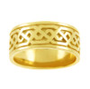 Yellow Gold Celtic Knot Wedding Ring Band.  Available in 14k and 10k Gold.