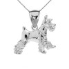 Sterling Silver Schnauzer Pendant Necklace