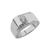 White Gold Diamond Mens Ring