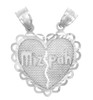 Jewish Charms and Pendants -  Sterling Silver Mizpah Jewish Pendant