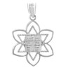 Jewish Charms and Pendants -  Mizpah Star of David Silver Pendant