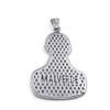 Sterling Silver Double Sided Diamond Cut Malverde Pendant Necklace