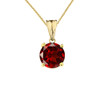 10K Yellow Gold January Birthstone Garnet (LCG) Pendant Necklace