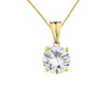 10K Yellow Gold April Birthstone Cubic Zirconia Pendant Necklace & Earring Set