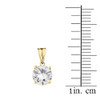 10K Yellow Gold April  Birthstone Cubic Zirconia (CZ) Pendant Necklace