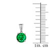 10K White Gold May Birthstone Emerald (LCE)  Pendant Necklace