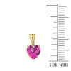 10K Yellow Gold Heart June Birthstone Alexandrite (LCAL) Pendant Necklace