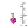 10K Rose Gold Heart June Birthstone Alexandrite (LCAL) Pendant Necklace