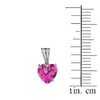 10K White Gold Heart June Birthstone Alexandrite (LCAL) Pendant Necklace