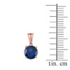 10K Rose Gold  September Birthstone Sapphire (LCS)  Pendant Necklace