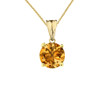 10K Yellow Gold November Birthstone Citrine (LCC) Pendant Necklace & Earring Set