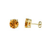 10K Yellow Gold November Birthstone Citrine (LCC) Pendant Necklace & Earring Set