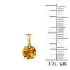 10K Yellow Gold November Birthstone Citrine (LCC) Pendant Necklace