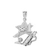 Sterling Silver Number One Golfer Pendant Necklace