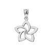 White Gold Flower Pendant Necklace