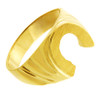 Men's Signet Gold Rings - Lucky Horseshoe Gold Ring