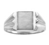 The Frank Solid White Gold Signet Ring