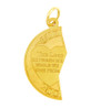 14K Jewish Charms and Pendants - Mizpah Coin Gold Pendant