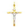 Divine 14K Gold Two Tone Crucifix