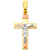 14K Tri-Color Gold Seraphic Crucifix