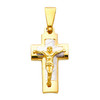 Two-Tone 14K Joyous Crucifix