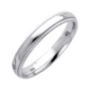 14K White Gold Milgrain Comfort Fit Wedding Band 3MM