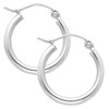 White Gold Hoop Earring -0.5 Inches