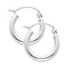 White Gold Hoop Earring -0.25 Inches