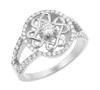 White Gold Diamond Celtic Knot Engagement Ring