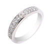 14K White Gold Diamond Wedding Band