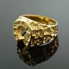 Yellow Gold Horse Shoe Nugget Ring