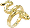 Yellow Gold Diamond Cut Snake Ring