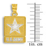 Two-tone Gold US ARMY Pendant