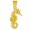 Gold Seahorse Charm Pendant