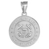 Sterling Silver US Coast Guard Coin Pendant Necklace