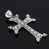 Sterling Silver Clear CZ Armenian Cross Pendant