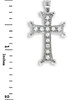 Sterling Silver Clear CZ Armenian Cross Pendant