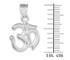 White Gold Om/Ohm Pendant Necklace