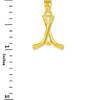 Hockey Sticks and Puck Gold Charm Sports Pendant Necklace