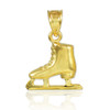 Gold Ice Skate Charm Necklace