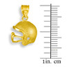 Gold Football Helmet Charm Pendant Necklace