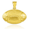 Gold Football Sports Pendant Necklace