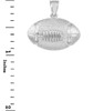 White Gold Football Sports Pendant Necklace