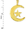 Islamic Crescent Gold Pendant