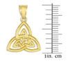 Gold Celtic Knot Charm Triquetra Pendant Necklace