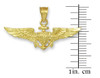 US Naval Aviator Gold Pendant Necklace