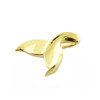 Gold Whale Fin Charm Pendant