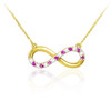 14K Gold Ruby and Diamond Infinity Necklace