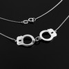 Handcuffs necklace in 925 sterling silver.