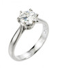 1 ct CZ (6 mm round) solitaire engagement ring in 925 sterling silver.